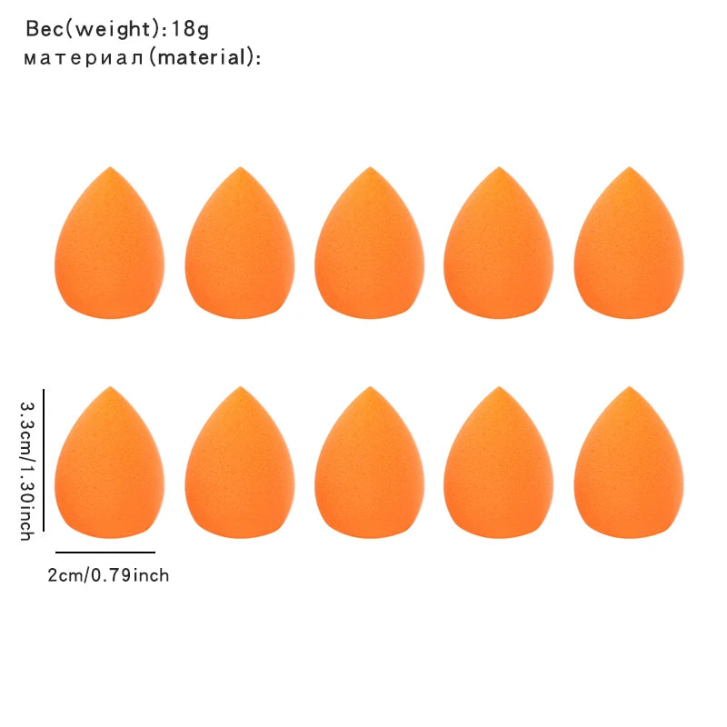 Conjunto de 10 Esponjas de Cosméticos para Maquiagem
